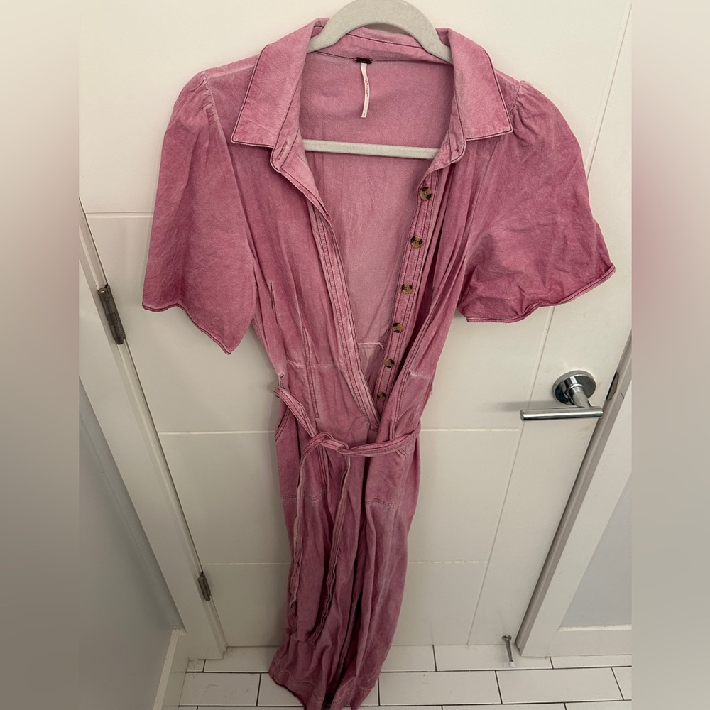 Free People pink jumpsuit sz 6